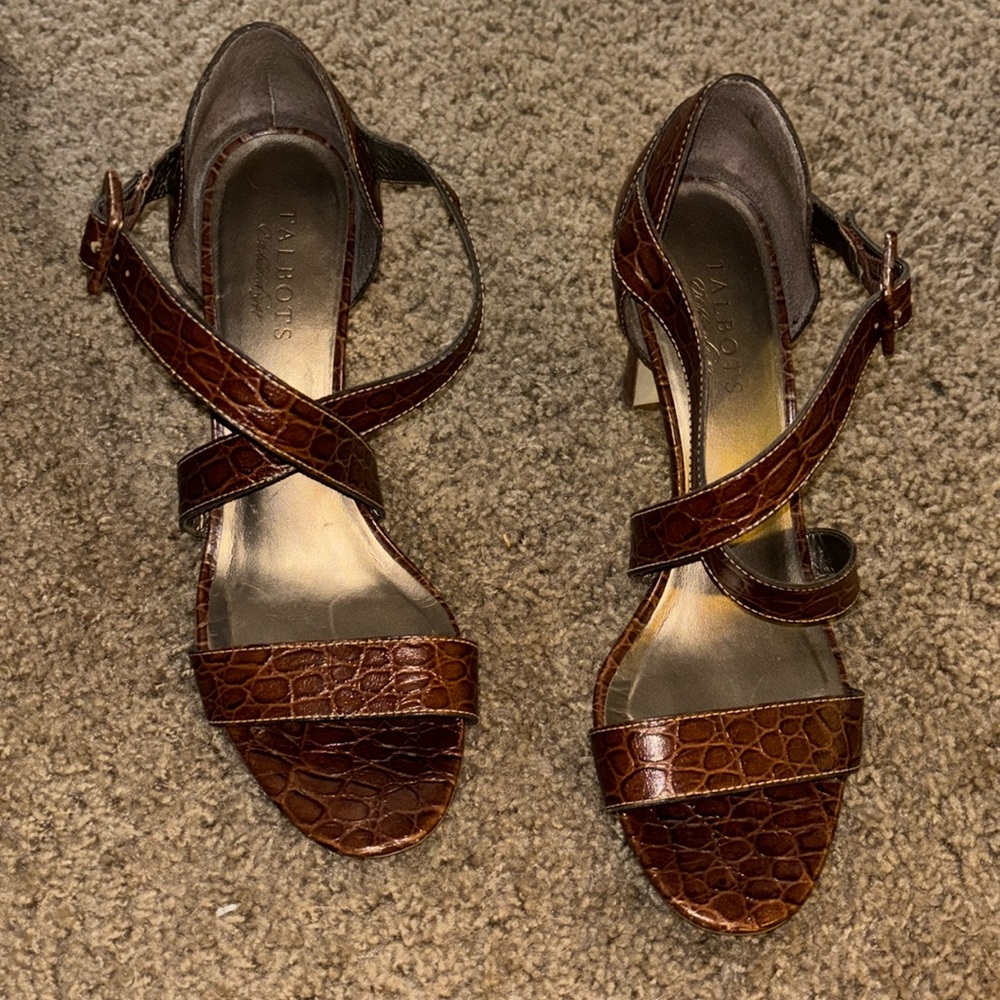 Talbots Croc Embossed Heel